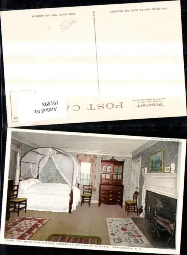 191898,New Hampshire Portsmouth Thomas Bailey Aldrich Memorial The blue Chintz Room Innenansicht