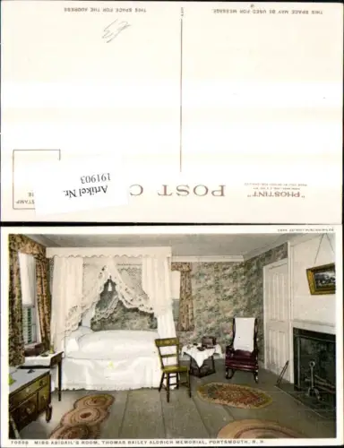191903,New Hampshire Portsmouth Thomas Bailey Aldrich Memorial Miss Abigail Room Innenansicht