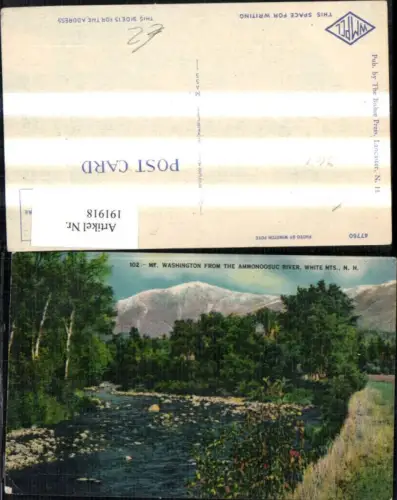191918,New Hampshire White Mountains Mount Washington from the Ammonoosuc River Partie