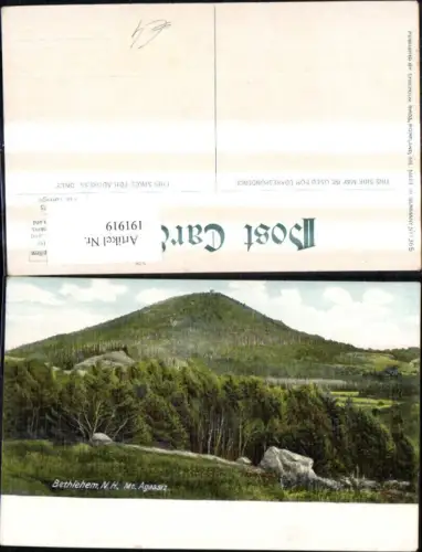 191919,New Hampshire Bethlehem Mount Agassiz