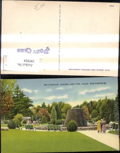 191924,New Hampshire Salem The Fountain Canobie Lake Park Brunnen