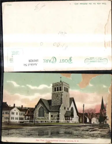 191928,New Hampshire Laconia New First Congregational Church Kirche