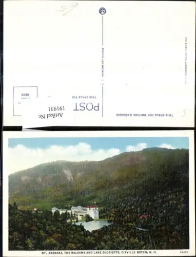 191931,New Hampshire Dixville Notch Mount Abenaki The Balsams and Lake Gloriette