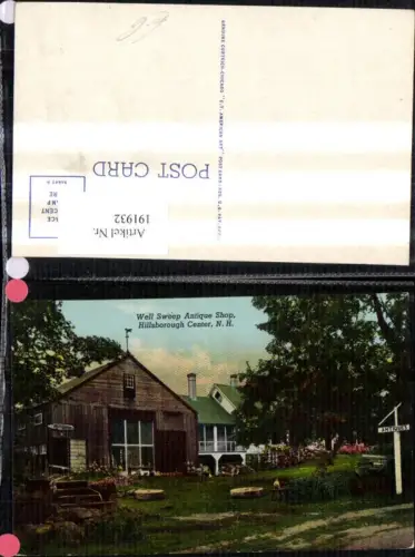 191932,New Hampshire Hillsborough Center Well Sweep Antique Shop