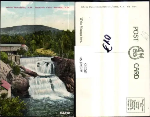 192055,New Hampshire Jackson White Mountains Goodrich Falls Wasserfall
