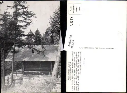 192058,New Hampshire Peterborough Mac Dowell Colony Cabin in the Pines Hütte