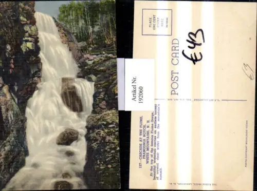 192060,New Hampshire White Mountains Franconia Notch Cascade at the Flume Wasserfall
