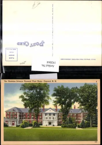 192064,New Hampshire Concord The Christian Science Pleasant View Home