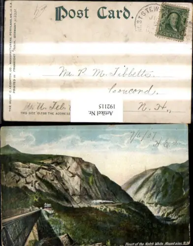 192115,New Hampshire White Mountains Heart of the Notch Partie Eisenbahnlinie