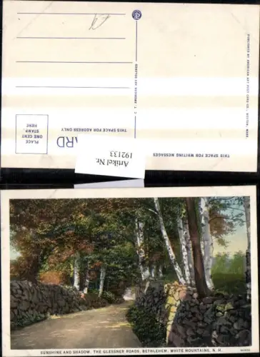 192133,New Hampshire White Mountains Bethlehem Sunshine and Shadow the Glessner Roads Straßenansicht