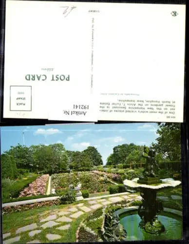 192141,New Hampshire Flower Gardens on the Alvin T. Fuller Estate North Hampton Garten Brunnen