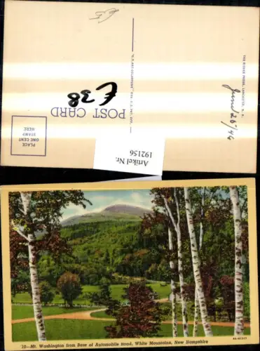 192156,New Hampshire White Mountains Mount Washington from Base at Automobile Road Partie