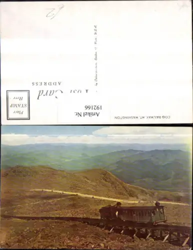192166,New Hampshire Mount Washington Cog Railway Bergbahn Zug Partie