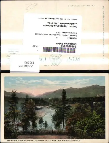192396,New Hampshire North Woodstock Franconia Notch and Mountains from Artists View