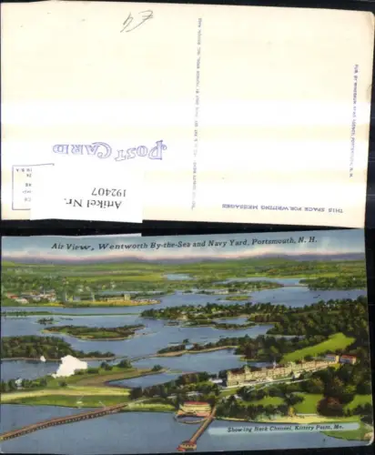 192407,New Hampshire Portsmouth Air View Wentworth By the Sea and Navy Yard