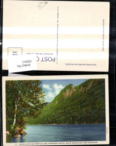 192413,New Hampshire White Mountains Franconia Notch Eagle Cliff and Profile Lake
