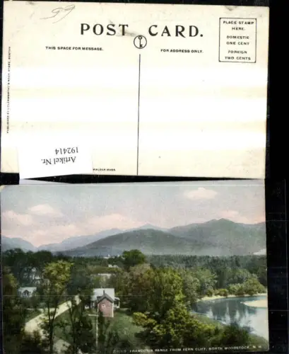192414,New Hampshire North Woodstock Franconia Range form Fern Cliff