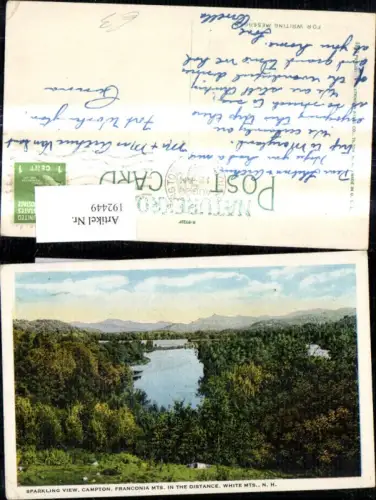 192449,New Hampshire White Mountains Sparkling View Campton Franconia Mountains in the Distance