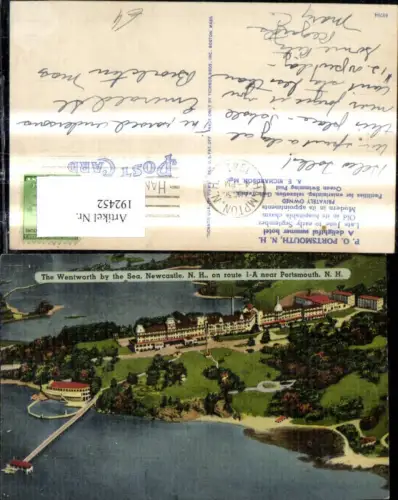 192452,New Hampshire The Wentworth by the Sea Newcastle on route 1 A near Portsmouth Hotel Luftbild