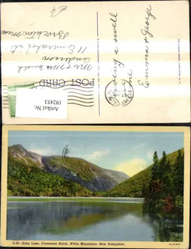 192453,New Hampshire White Mountains Franconia Notch Echo Lake