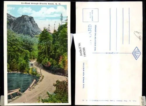 199386,New Hampshire Road through Dixville Notch Strassenansicht m. Automobil