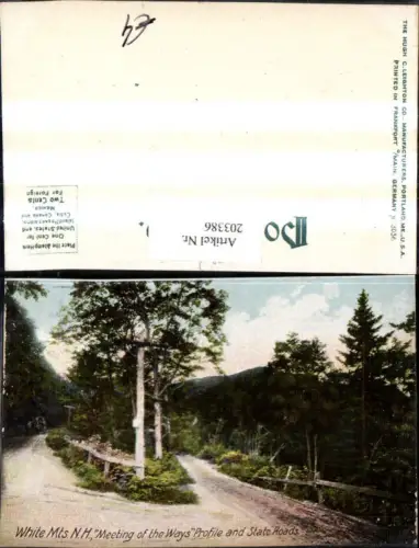 203386,New Hampshire White Mountains Meeting of the Ways Profile and State Roads Partie