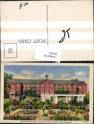 203401,New Hampshire Keene Huntress Hall Keene Teachers College Schule Garten
