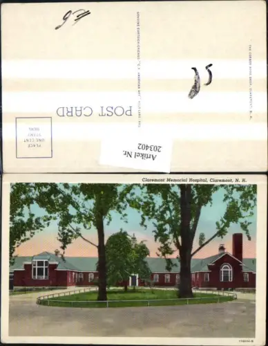 203402,New Hampshire Claremont Memorial Hospital Krankenhaus