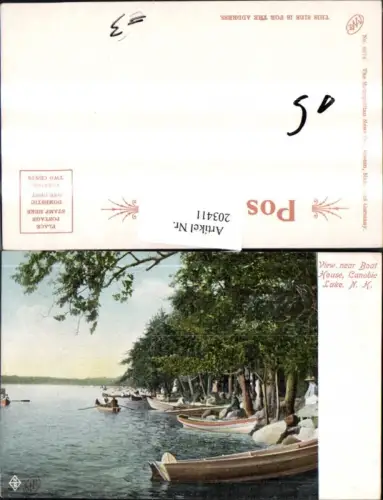 203411,New Hampshire Canobie Lake View near Boat House Partie Boote