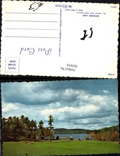 203418,New Hampshire Spofford Lake As viewed from Golf Course Golfplatz