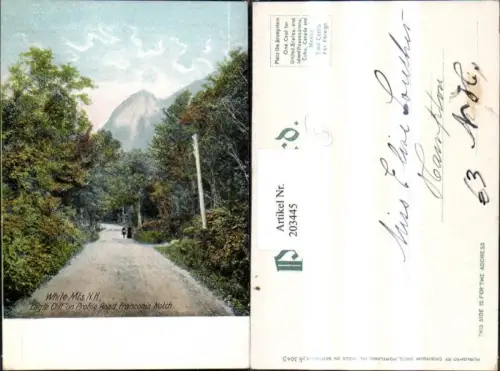 203445,New Hampshire White Mountains Franconia Notch Eagle Cliff on Profile Raod Straßenansicht