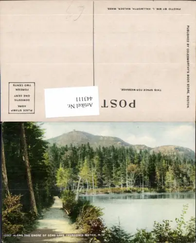 443111,New Hampshire Franconia Notch Shore of Echo Lake See Wegpartie
