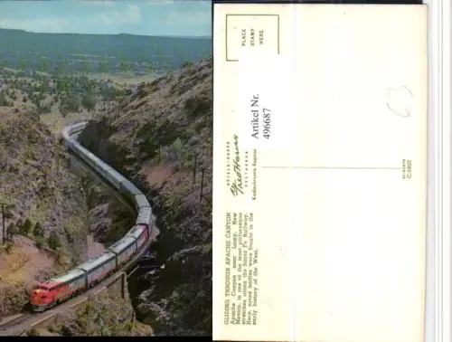 496687,New Mexico Apache Canyon near Lamy Zug Landschaft