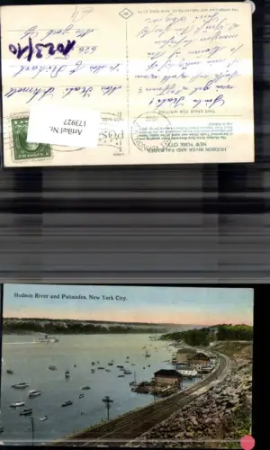 173927,New York Hudson River and Palisades Schiffe Klippe Boote Eisenbahn Gleise