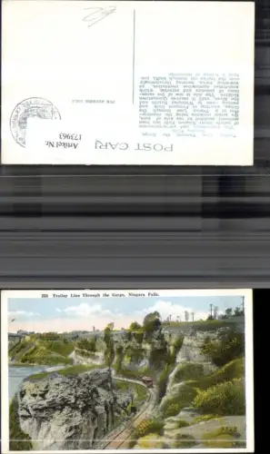 173963,New York Trolley Line Through the Gorge Niagara Falls Zug Eisenbahn Gleise