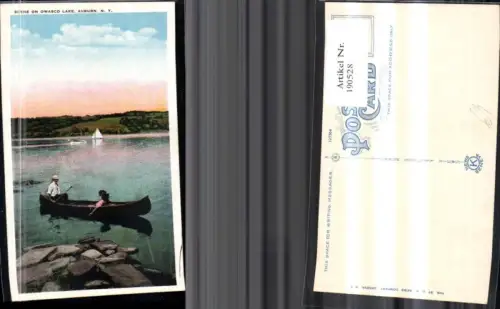 190528,New York Auburn Scene on Owasco Lake Kanu Boot