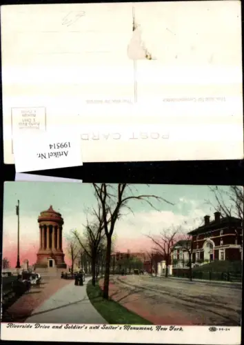 199514,New York City Riverside Drive and Soldiers And Sailors Monument