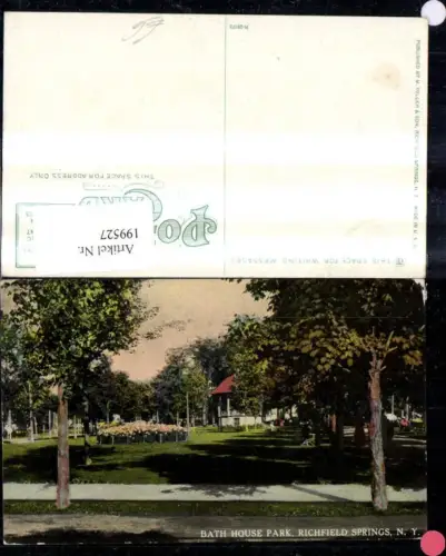 199527,New York Richfield Springs Bath House Park
