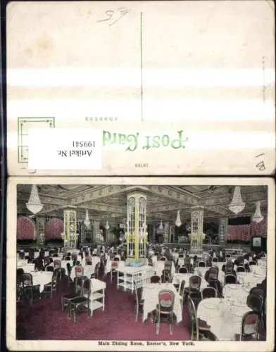 199541,New York City Rectors Main Dining Room Speisessaal
