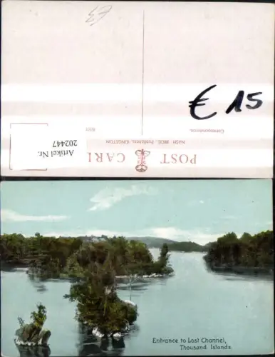 202447,New York Thousand Island Entrance to Lost Channel