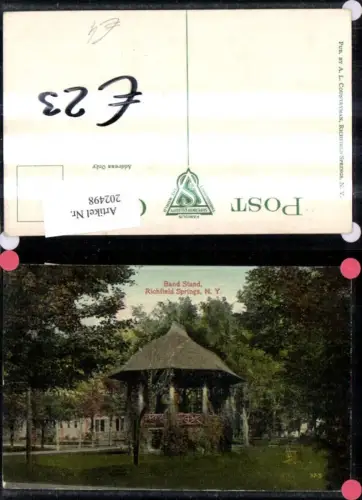 202498,New York Richfield Springs Band Stand