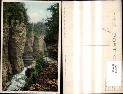 202552,New York Ausable Chasm Point Lookout Schlucht