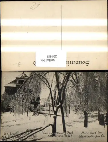 204455,New York Gloversville Corner of Pine and Park Partie Winterbild