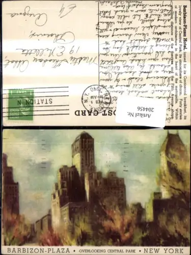 204456,New York Barbizon-Plaza overlooking Central Park