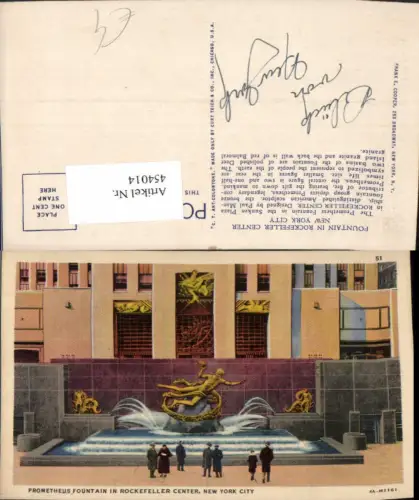 454014,New York City Fountain in Rockefeller Center Brunnen