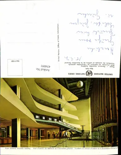 454091,New York City United Nations Foyer Innenansicht