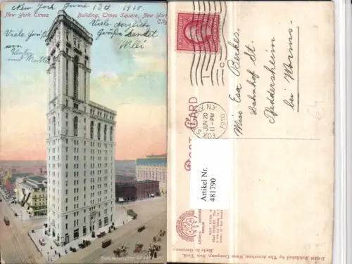 481790,New York City Times Square New York Times Building Gebäude