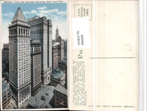 496698,New York City Bankers Trust and Equitable Building Gebäude