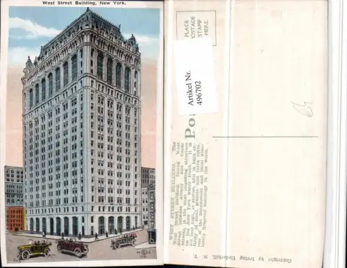 496702,New York City West Street Building Gebäude