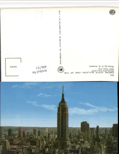 496751,New York City Empire State Building Teilansicht Gebäude